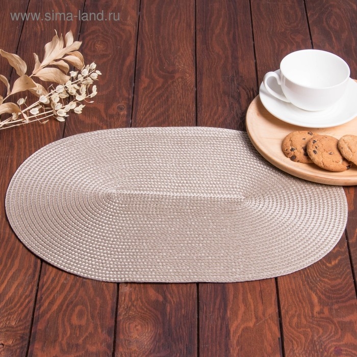 Салфетка сервировочная Доляна &laquo;Овал&raquo;, 45&times;30 см, цвет молочный