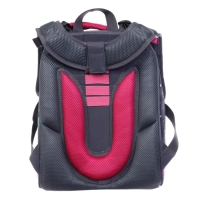 Рюкзак каркасный школьный 38 х 30 х 16 см, эргономичная спинка, Stavia "Кот + горох", серый