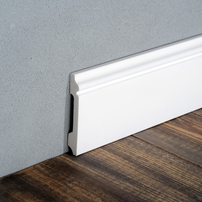 Плинтус напольный под покраску 1 UHD 01/80, 2000x80 мм Плинтус напольный под покраску 1 UHD 01/80, 2000x80 мм