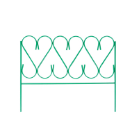 Ограждение декоративное, 54 × 340 см, 5 секций, металл, зелёное, «Изящный» Ограждение декоративное, 54 × 340 см, 5 секций, металл, зелёное, «Изящный»