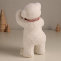 Декор "Белый мишка с бантиком в бусинках" 20,5х10х9 см Декор "Белый мишка с бантиком в бусинках" 20,5х10х9 см