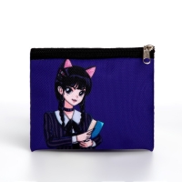 Кошелек детский текстильный "Девочка", 11х9х0,5 см, цвет фиолетовый Кошелек детский текстильный "Девочка", 11х9х0,5 см, цвет фиолетовый