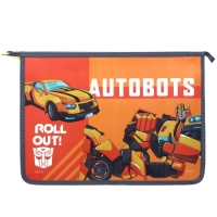 Папка для труда А4, на молнии, с эффектом металлика, Трансформеры Папка для труда А4, на молнии, с эффектом металлика, Трансформеры
