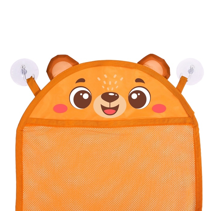 Сетка - органайзер &laquo;Мишутка&raquo;, для хранения игрушек в ванной, на присосках