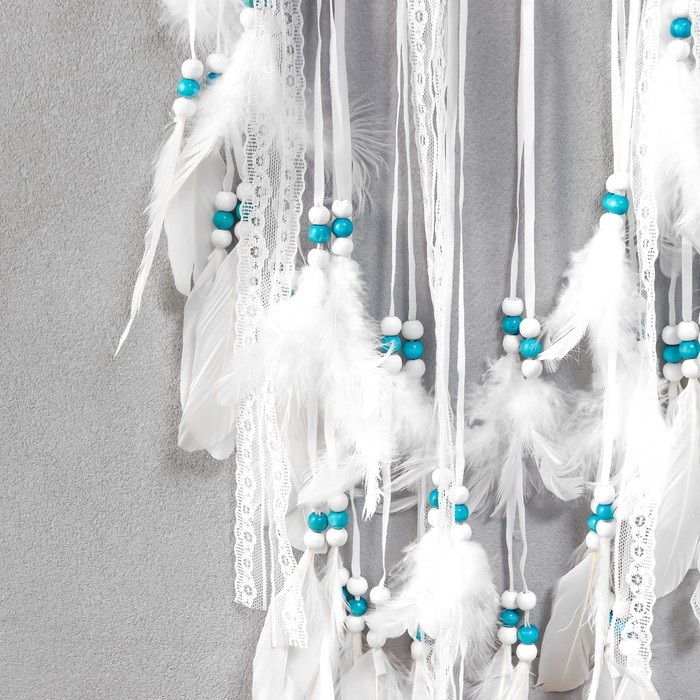 Ловец снов Ловец снов "Макраме - кружево с бусинами и лентами" 85х25 см