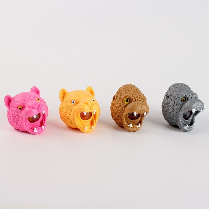 Антистресс сквиш мялка &laquo;Голова&raquo;, с гидрогелем,в пакете,микс