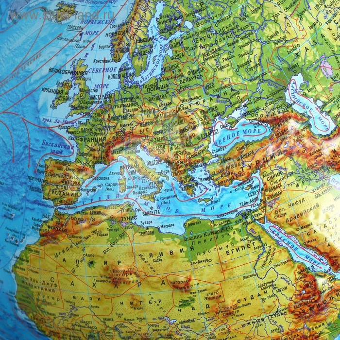 Глобус физико-политический Глобус физико-политический "Глобен", интерактивный, диаметр 250 мм, рельефный, с подсветкой, с очками