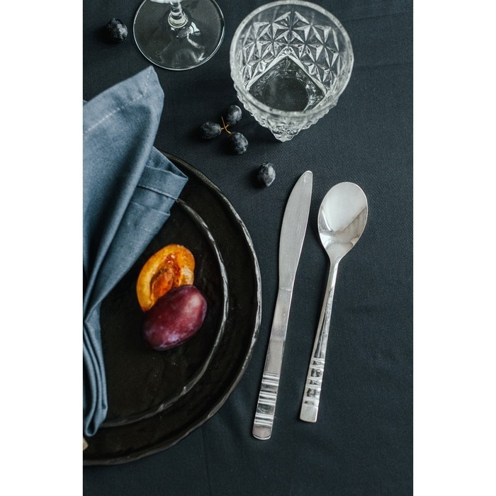 Нож столовый из нержавеющей стали Доляна «Равингтон», длина 22,3 см, цвет серебряный Нож столовый из нержавеющей стали Доляна «Равингтон», длина 22,3 см, цвет серебряный