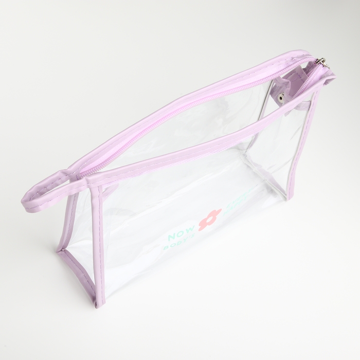 Набор косметичек 3 в 1 на молнии, цвет сиреневый