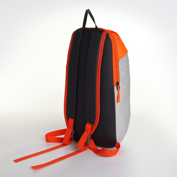 Рюкзак спортивный на молнии, TEXTURA, наружный карман, цвет бежевый/оранжевый Рюкзак спортивный на молнии, TEXTURA, наружный карман, цвет бежевый/оранжевый