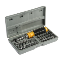 Отвертка с набором бит и головок ТУНДРА, реверсивная, в кейсе, 40 предметов Отвертка с набором бит и головок ТУНДРА, реверсивная, в кейсе, 40 предметов