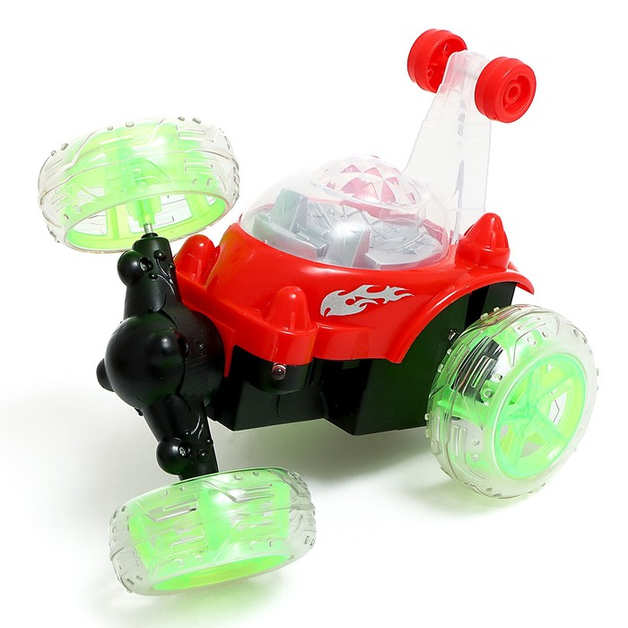 Перевёртыш радиоуправляемый &laquo;Трюкач&raquo;, подсветка колёс, работает от аккумулятора, цвета МИКС