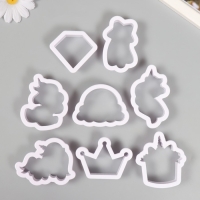 Каттеры для полимерной глины "Единороги и облака" набор 8 шт Каттеры для полимерной глины "Единороги и облака" набор 8 шт