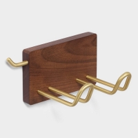 Держатель для фена St&ouml;lz H&ouml;lzern Premiere, ореховое дерево, алюминий, 20,5&times;11&times;8 см