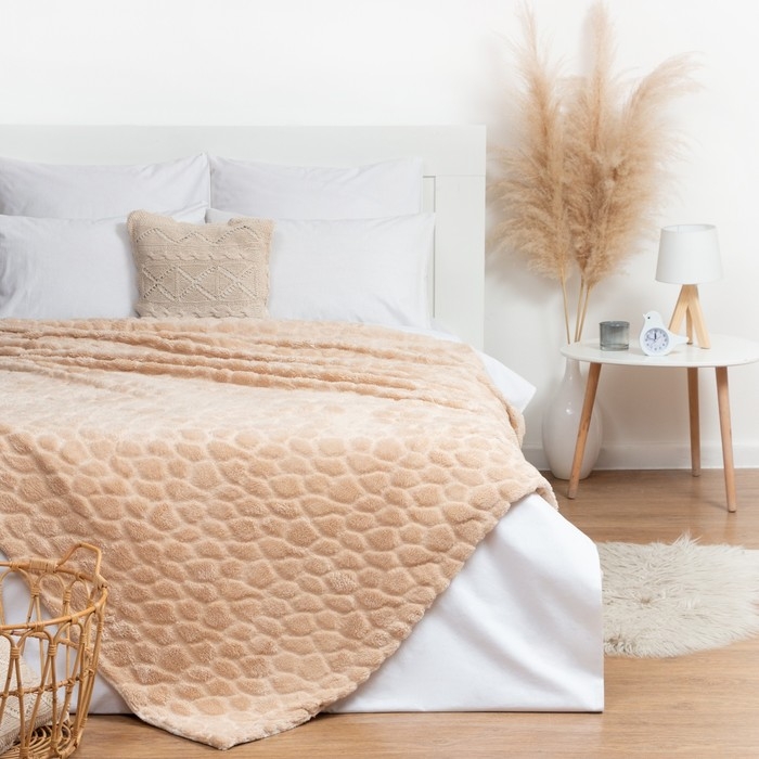 Плед Этель &laquo;Мозайка&raquo; 150х180 см, цвет бежевый