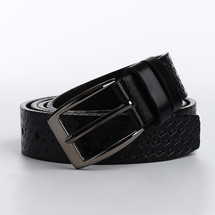 Ремень мужской «Великан», ширина 4 см, винт, пряжка металл, цвет чёрный Ремень мужской «Великан», ширина 4 см, винт, пряжка металл, цвет чёрный