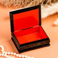 Шкатулка &laquo;Цветы&raquo;, 7,5&times;10 см, лаковая миниатюра