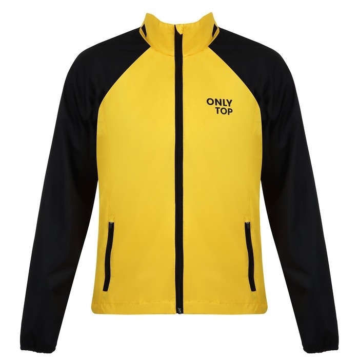 Ветровка ONLYTOP унисекс с сумкой black/yellow, р. 48
