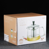 Чайник стеклянный заварочный &laquo;Локи&raquo;, 1,4 л, с металлическим ситом, цвет чёрный