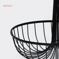 Фруктовница Доляна &laquo;Эстетика&raquo;, 33&times;33&times;30,5 см, цвет чёрный