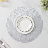 Салфетка сервировочная на стол Доляна «Фэйви», d=38 см, цвет серебро Салфетка сервировочная на стол Доляна «Фэйви», d=38 см, цвет серебро