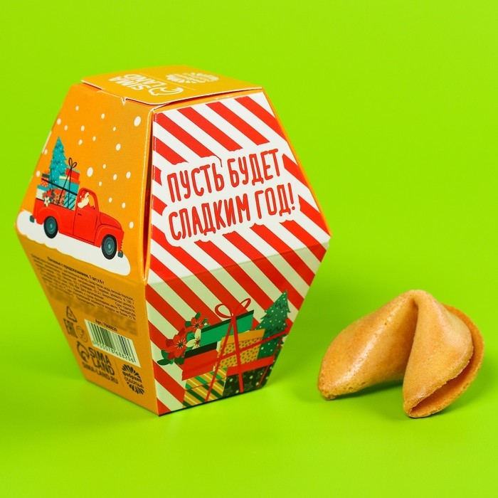 Печенье с предсказанием &laquo;Везу гору счастья&raquo;, 1 шт. x 6 г.