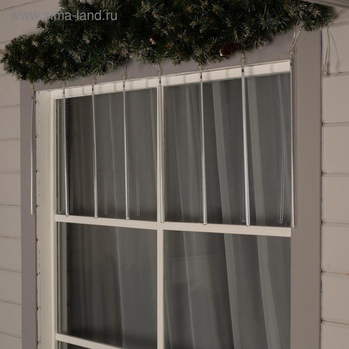 Гирлянда &laquo;Сосульки&raquo; 2.5 &times; 0.5 м, IP65, прозрачная нить, 288 LED, свечение мульти с эффектом стекания, 12 В