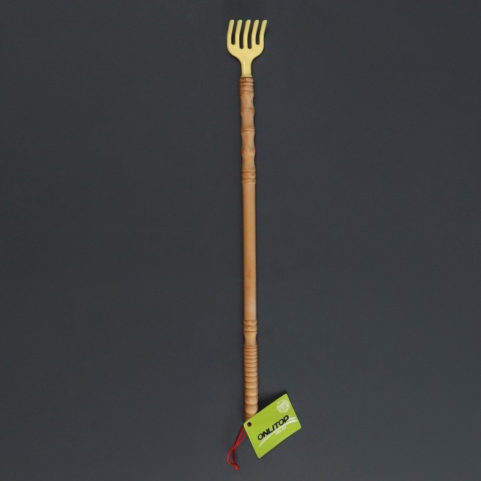 Массажёр - чесалка, универсальный, деревянный, 44,5 × 4,2 × 2,5 см, цвет бежевый Массажёр - чесалка, универсальный, деревянный, 44,5 × 4,2 × 2,5 см, цвет бежевый