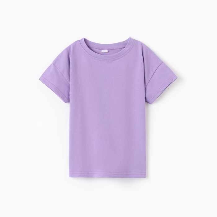 Футболка детская со спущенным плечом, цвет лиловый, рост 134 см Футболка детская со спущенным плечом, цвет лиловый, рост 134 см