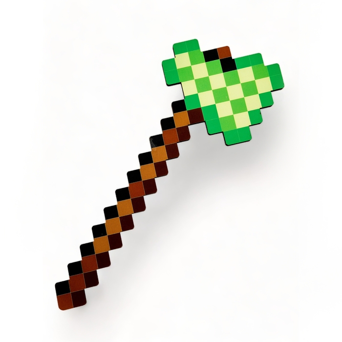 Топор деревянный «Пиксельный зелёный», длина 31,5 см Топор деревянный «Пиксельный зелёный», длина 31,5 см