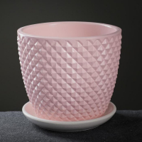 Горшок цветочный "Грань" розовый бутон №2, 1,3л Горшок цветочный "Грань" розовый бутон №2, 1,3л