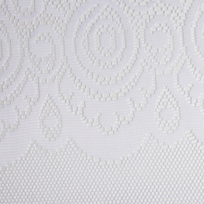 Тюль на кухню без шторной ленты, 200х165 см, цвет белый, 100% полиэстер