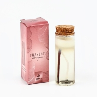 Свеча интерьерная в колбе &laquo;Веточки&raquo; 3 х 3 х 8 см