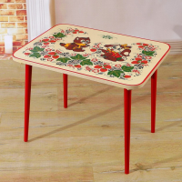 Стол &laquo;Хохлома&raquo;, холодная роспись, люкс