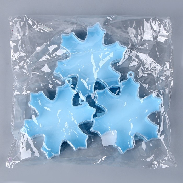 Новый год! Основа для творчества и декорирования &laquo;Снежинка&raquo;, набор 3 шт., размер 1 шт. &mdash; 8 &times; 9 &times; 2,5 см