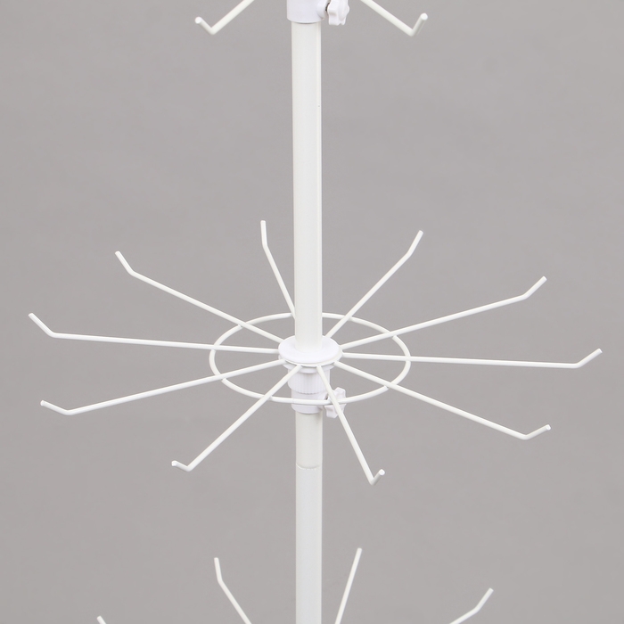 Вертушка, 5 ярусов по 10 крючков, 44&times;44&times;165, цвет белый