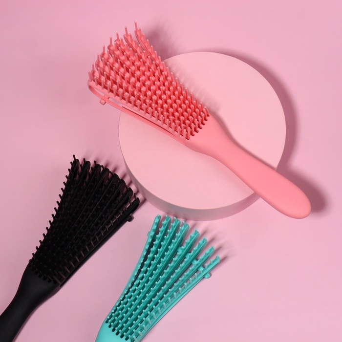 Расчёска массажная, вентилируемая, 6 &times; 24 см, цвет МИКС