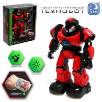 Робот радиоуправляемый &laquo;Технобот&raquo;, 2 пульта, жесты, с аккумулятором, цвет красный