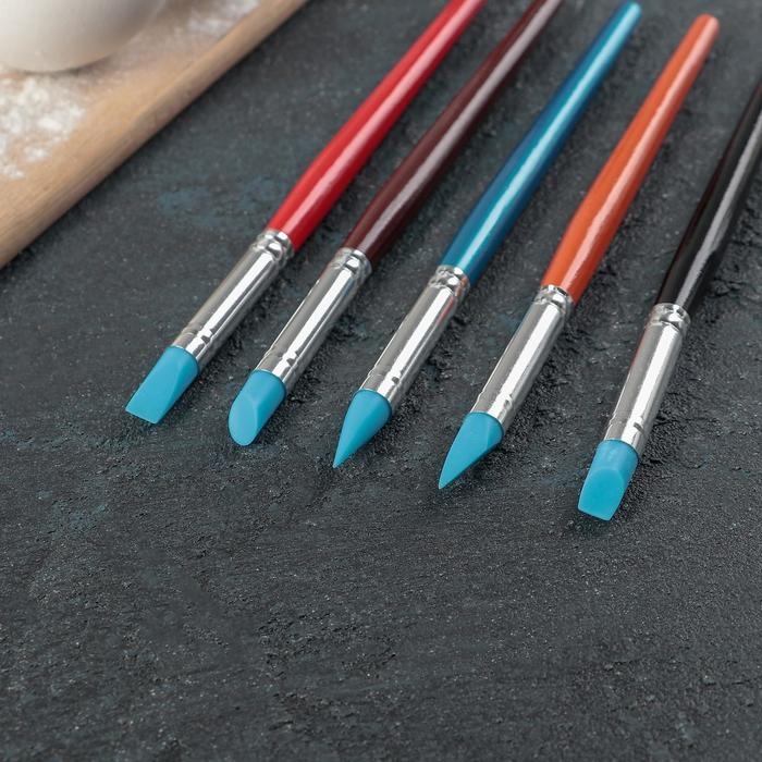 Набор кондитерских кисточек для декорирования &laquo;Агат&raquo;, 5 шт