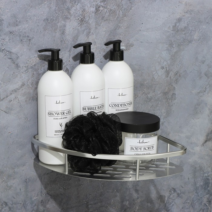 Полка угловая, 22×22×5 см, алюминий Полка угловая, 22×22×5 см, алюминий