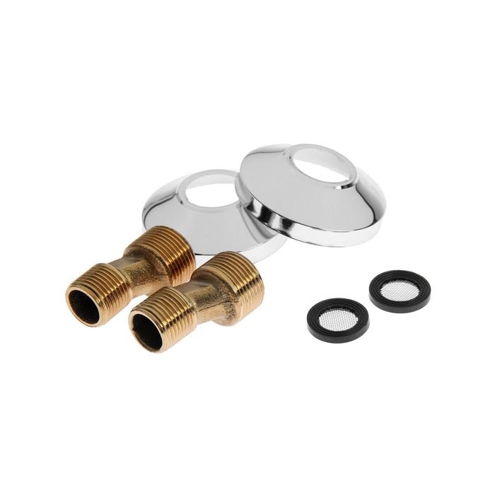 Смеситель для ванны Accoona A71111G, силумин, картридж 35мм, излив 30 см, белый/хром Смеситель для ванны Accoona A71111G, силумин, картридж 35мм, излив 30 см, белый/хром