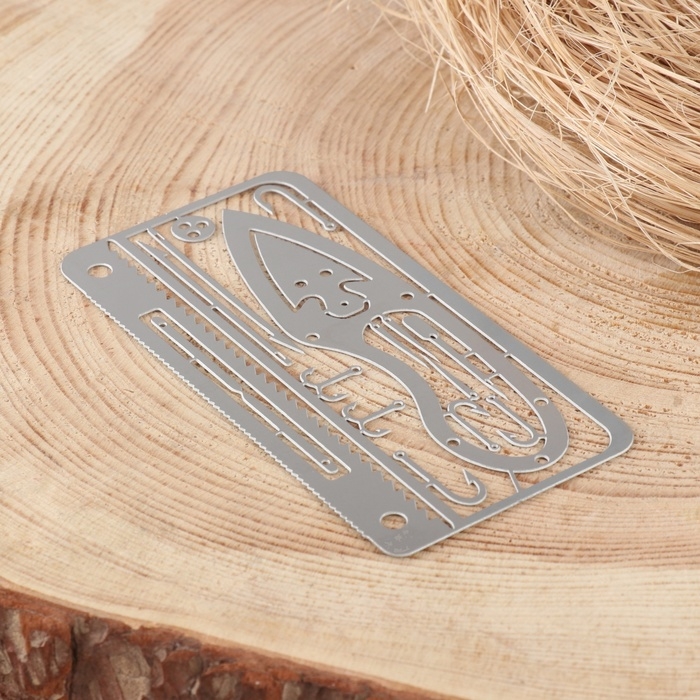 Карта для выживания 17в1 многофункциональная рыболовная, нержавеющая сталь Карта для выживания 17в1 многофункциональная рыболовная, нержавеющая сталь