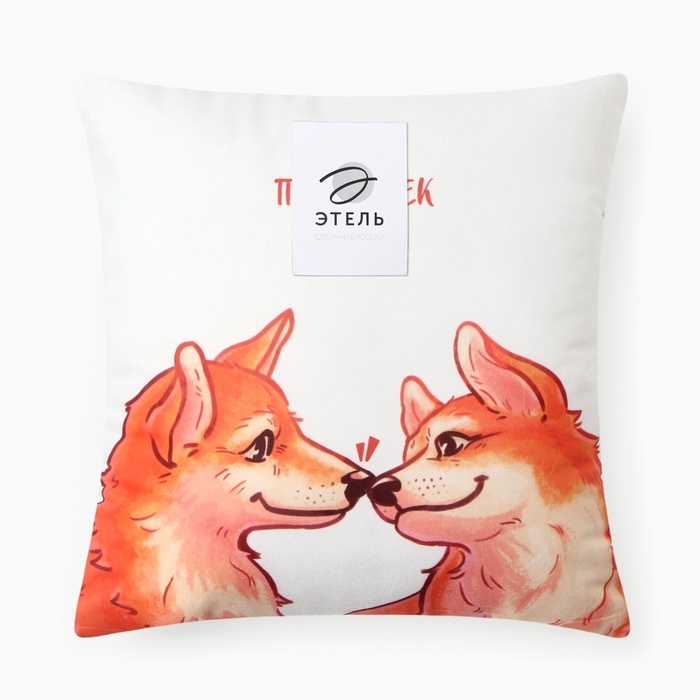 Подушка Этель Подушка Этель "Влюбенная парочка", 40*40 см, 100% п/э, велюр