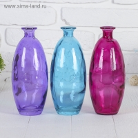 Ваза "Карнавал" микс прозрачная (d=1,6см) 9х21,5см