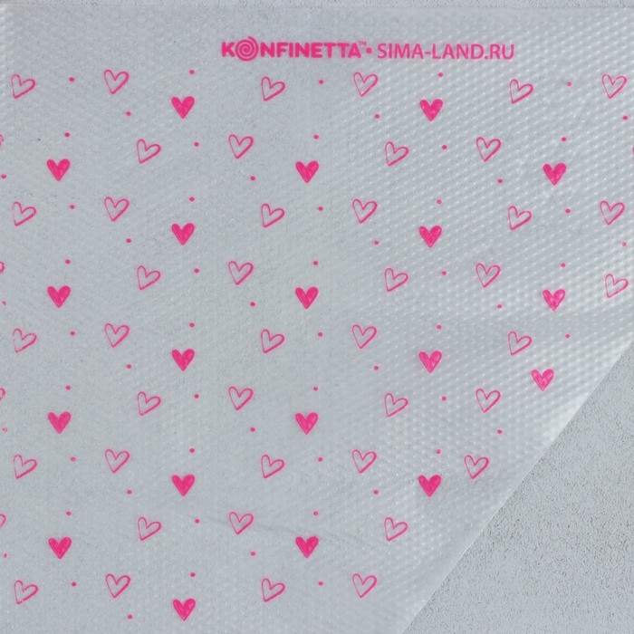 Кондитерские мешки «Сердечки»,(L) 38 х 24 см, 50 шт Кондитерские мешки «Сердечки»,(L) 38 х 24 см, 50 шт