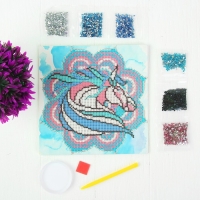 Алмазная мозаика с частичным заполнением на картонной основе &laquo;Лошадь&raquo;, 20 х 20 см