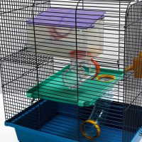 Клетка для грызунов трехярусная, туннели микс видов 39 x 29 х 46 см, микс цветов Клетка для грызунов трехярусная, туннели микс видов 39 x 29 х 46 см, микс цветов
