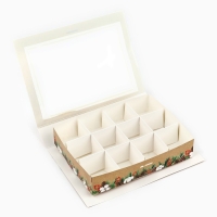 Коробка под 12 конфет с ячейками &laquo;Волшебного Нового года!&raquo; 18.8 х 13.5 х 3.5 см, Новый год