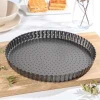 Форма для выпечки Доляна Galaxy перфорированная, 30×3 см, съёмное дно, антипригарное покрытие Форма для выпечки Доляна Galaxy перфорированная, 30×3 см, съёмное дно, антипригарное покрытие