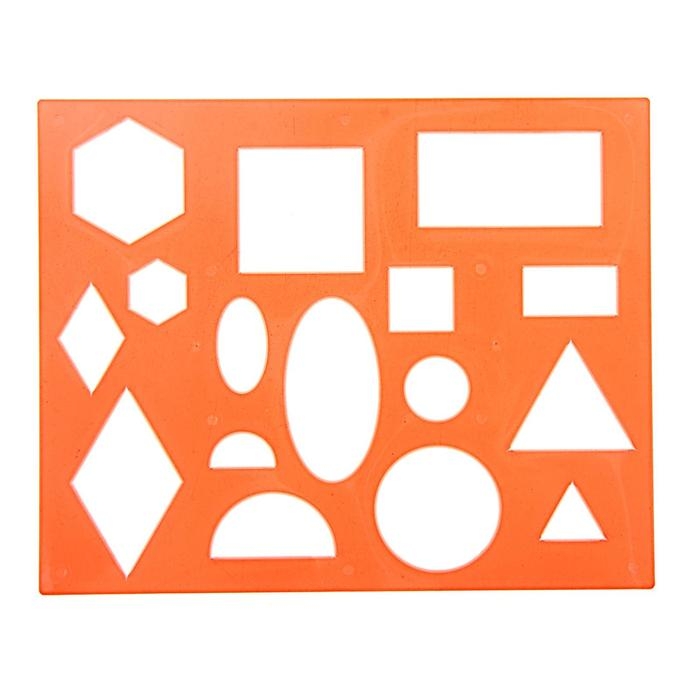 Трафарет геометрические фигуры № 1, МИКС Трафарет геометрические фигуры № 1, МИКС